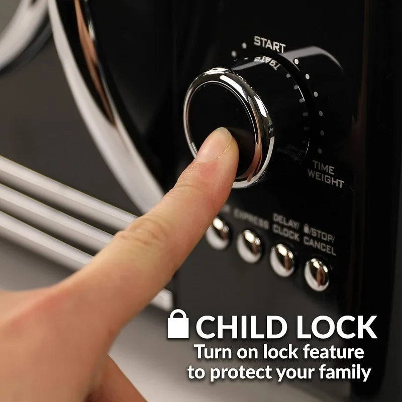 XMSJ Retro Microwave Oven 800 Watt Countertop Kitchen Appliance