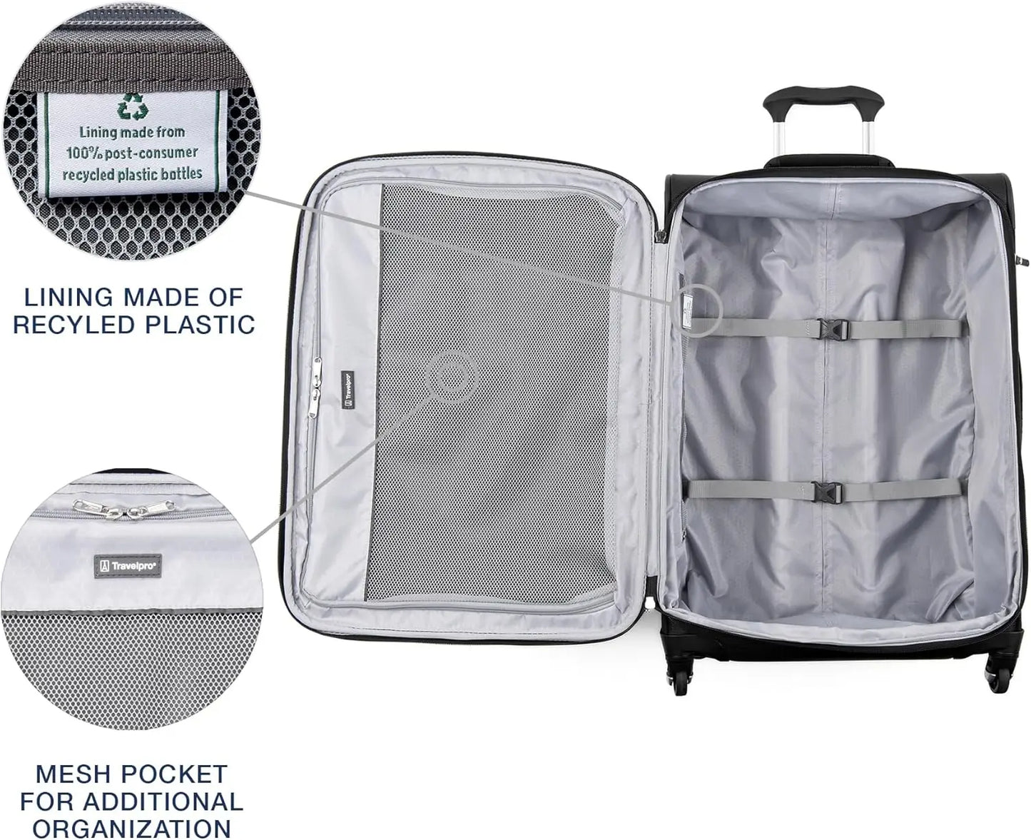 Travelpro Maxlite 5 Softside Expandable Luggage with 4 Spinner Wheels, Lightweight Suitcase, Men and Women