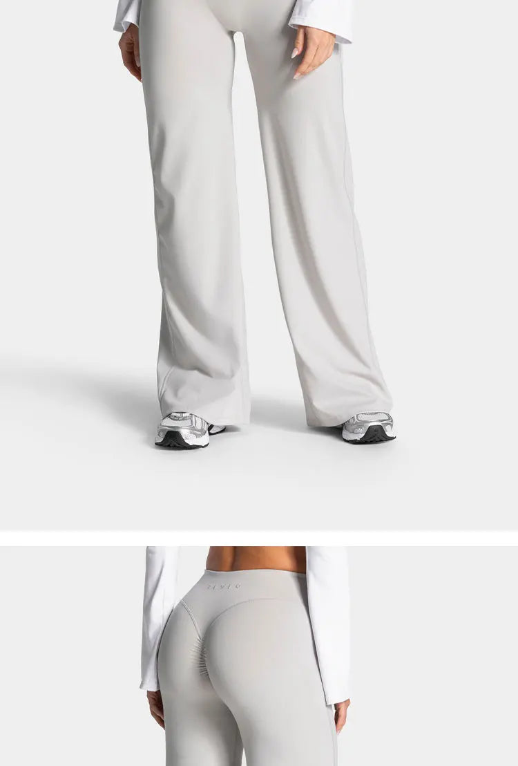 Charming Pro Scrunch Straight Leg Pants Butt Lifting Wide Leg Sweatpants Fitness Jogging Yoga Gym Push Up Women Baggy Leggings