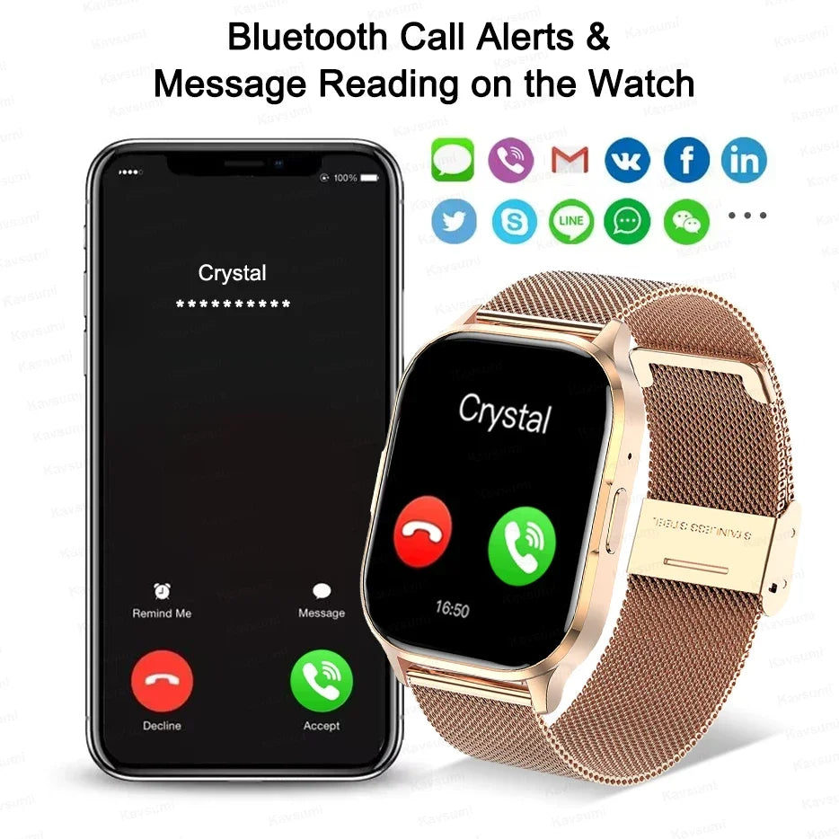 2026 Fashion Women Watch Ultra Smart Watches 2.01"AMOLED Full Touch Screen Call health Sport Smartwatch For Android IOS Ladies