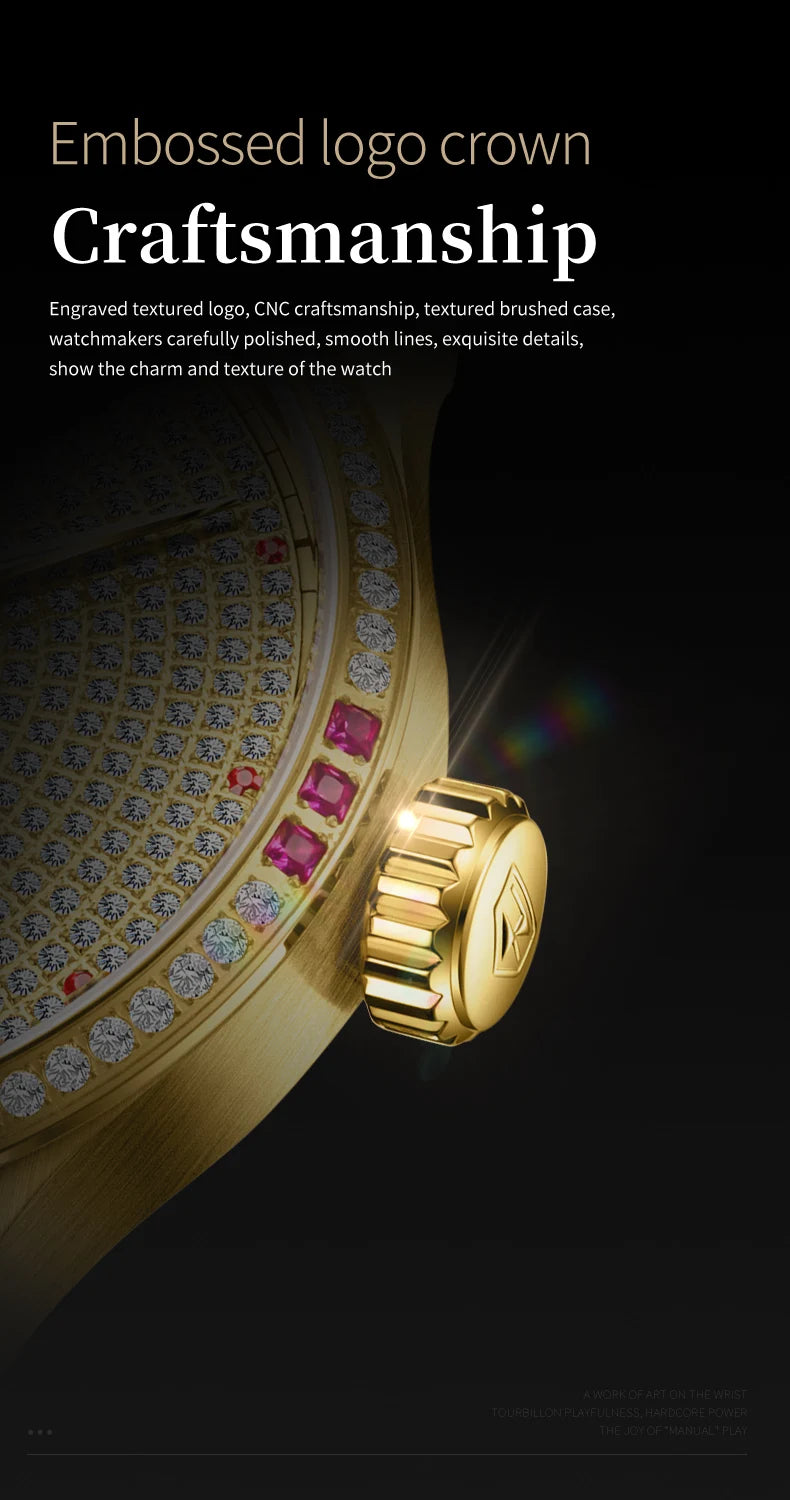 JSDUN High Quality Men Watch Tourbillon Movement Automatic Mechanical Watch Waterproof Luminous Original Luxury Male Wristwatch