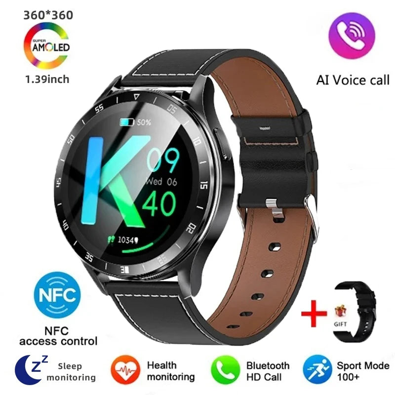 2024 New Bluetooth Call Smart Watch High end Men's Multi sport Mode NFCIP67 Waterproof Fitness Women's Smart Electronic Watch