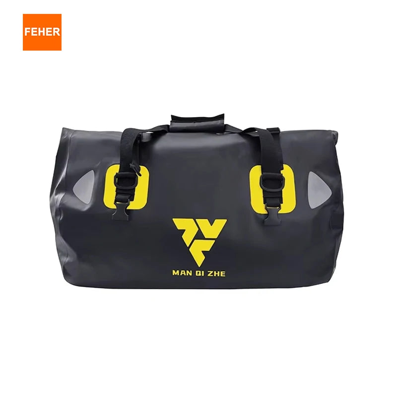 FEHER Motorcycle Tail Bag Expandable 40L & 60L Large Capacity Tear-resistant Waterproof Riding Seat Bags for Motorcycle Travel