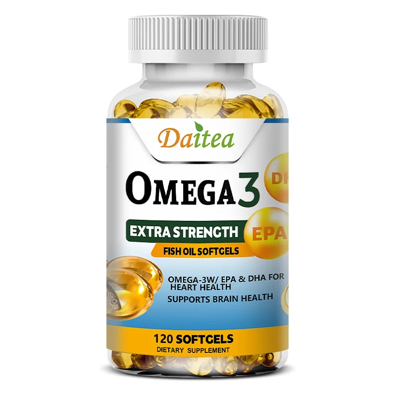 OMEGA 3 Fish Oil Softgels, Fatty Acid Softgels, Joint, Brain and Heart Health Supplement