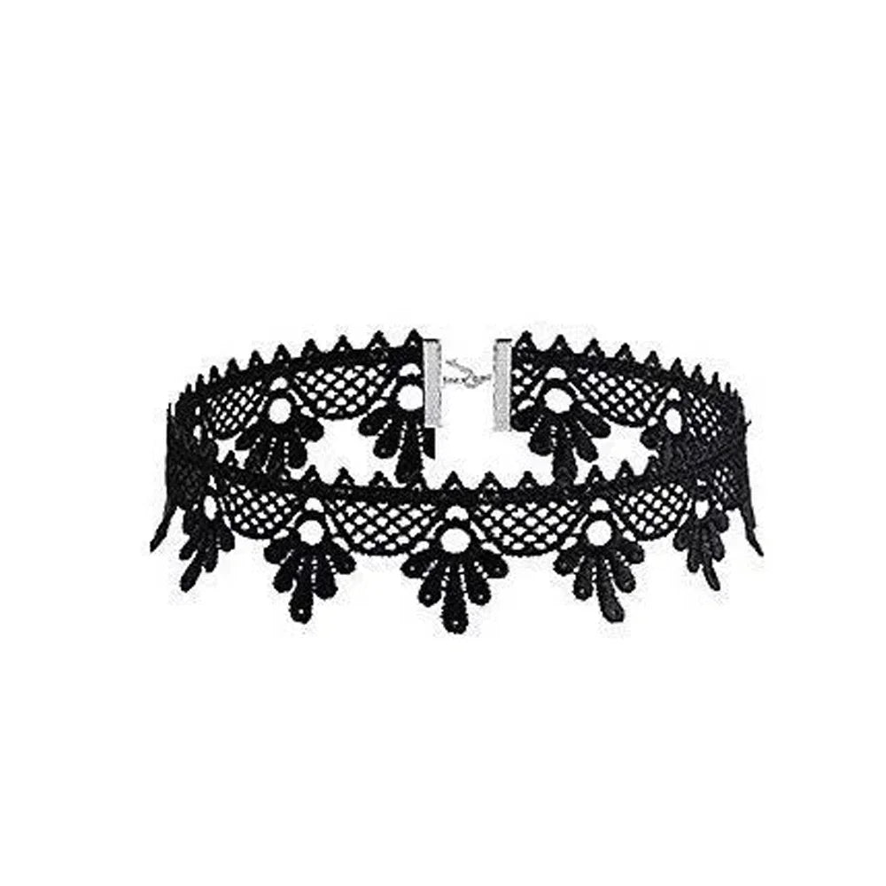 Neo-Gothic Punk Black Sexy Lace Chokers Necklace For Women Fashion Retro Clavicle Chain Halloween Collar Choker Steampunk Gifts