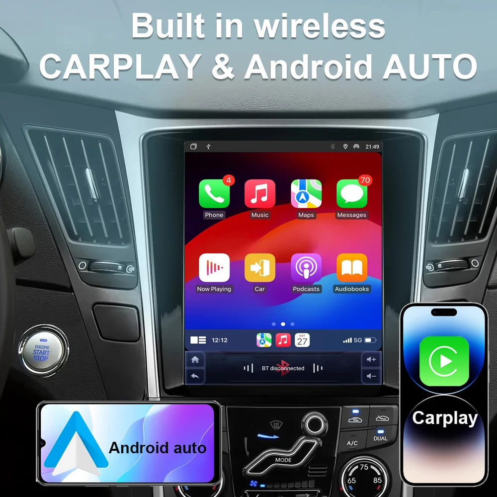 9.7 INCH Car Radio For Hyundai I30 2006 2007 2008 2009 2010 2011 Multimedia Android 14 4G WIFI No DVD Player 2 Din Carplay BT