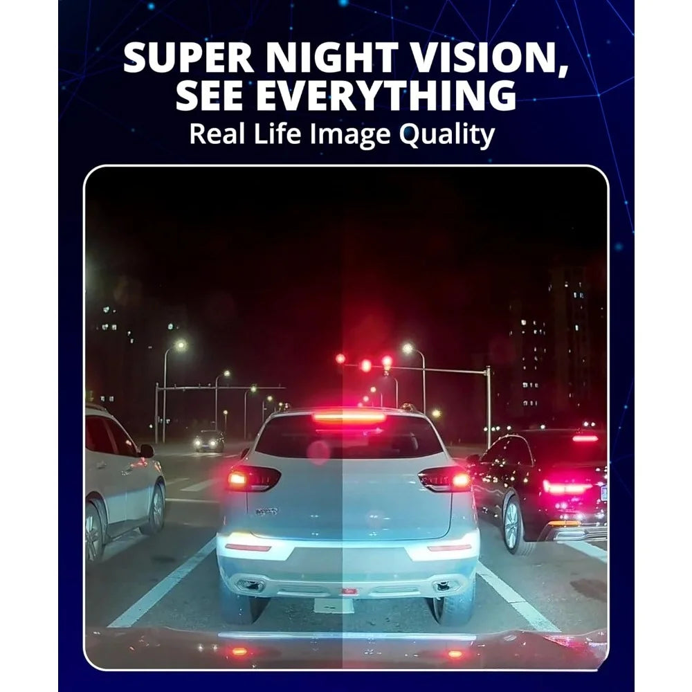 2K Dash Cam 1440P 60FPS Front Car Camera 5MP STARVIS Sensor 140 Degree Wide Angle GPS Parking Mode HDR Motion Detection