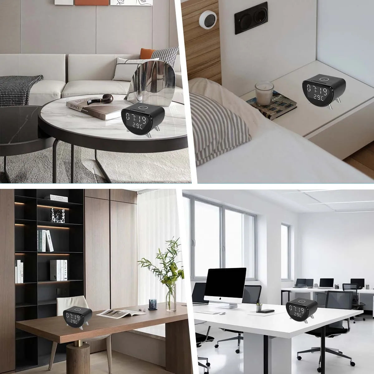 Ouvis 4K WiFi Clock Camera with Motion Detection App Control