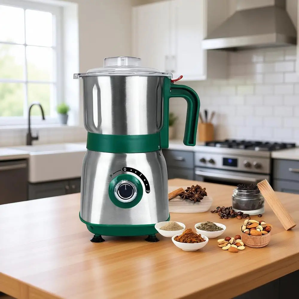 Spice Grinder Electric, Herb Nut Grinder for Kitchen, Detachable Espresso Grinders with Stainless Steel Blades, Filter and Brush