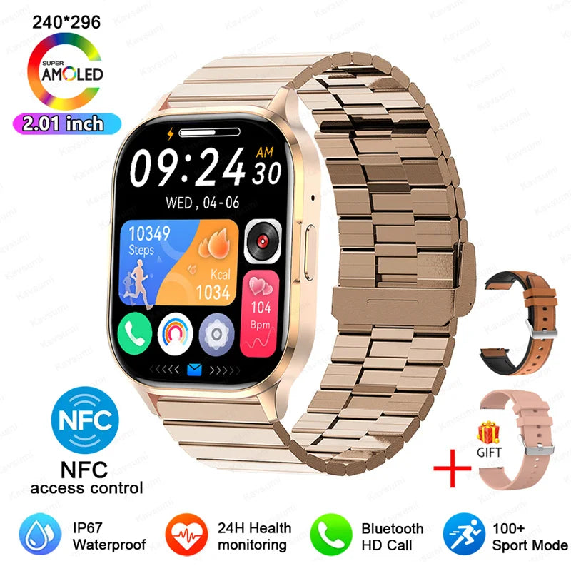 Smart watches Women AMOLED Screen Voice assistant Call Sport Watch Blood Oxygen Heart Rate Music IP68 Smart Watch for Women IOS