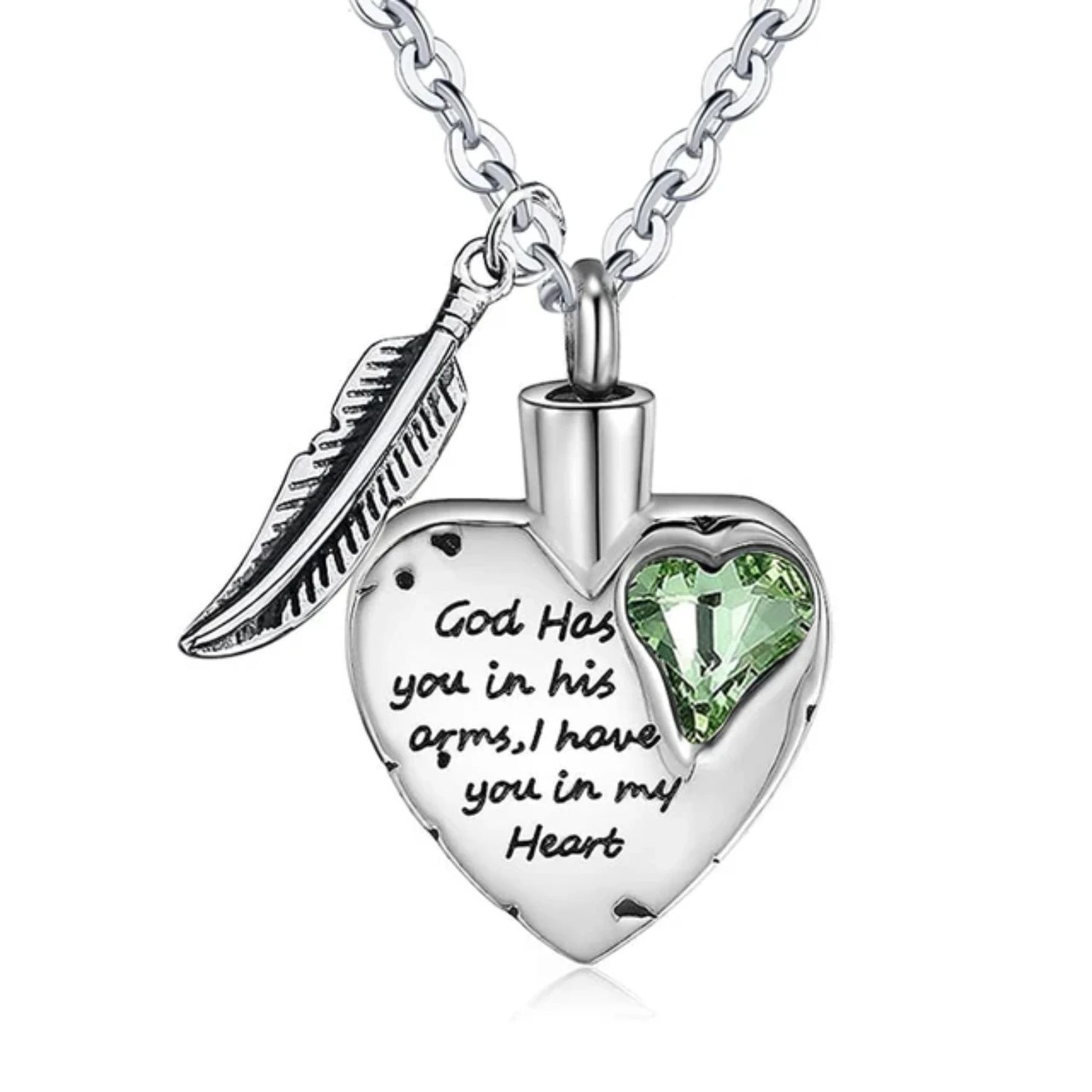 Heart Cremation Jewelry  Ashes Urn Necklace with 12Color Birthstones Ash Necklace Memorial Cremation Necklaces  Women