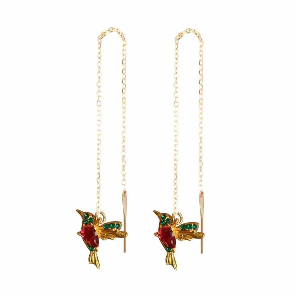 New Luxury Women Zircon Crystal Pearls Long Tassel Butterfly Earrings Stud Dangle Jewelry Gifts