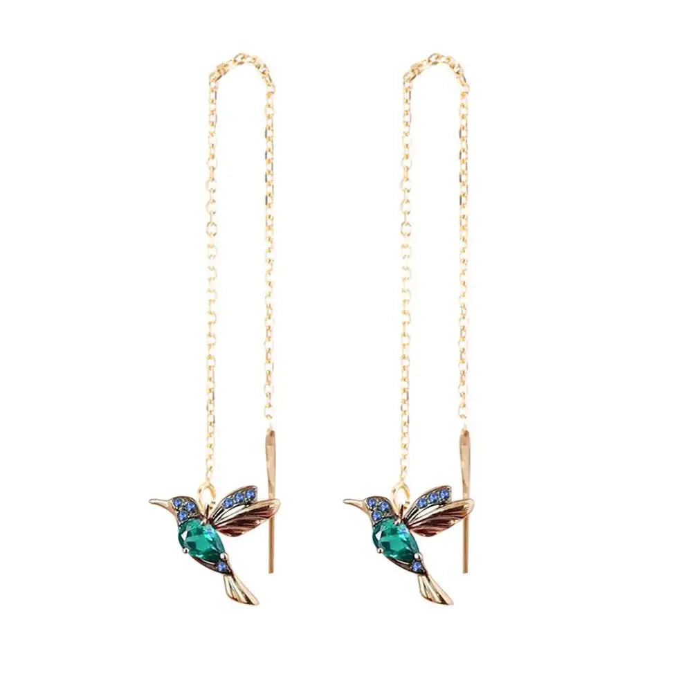 New Luxury Women Zircon Crystal Pearls Long Tassel Butterfly Earrings Stud Dangle Jewelry Gifts