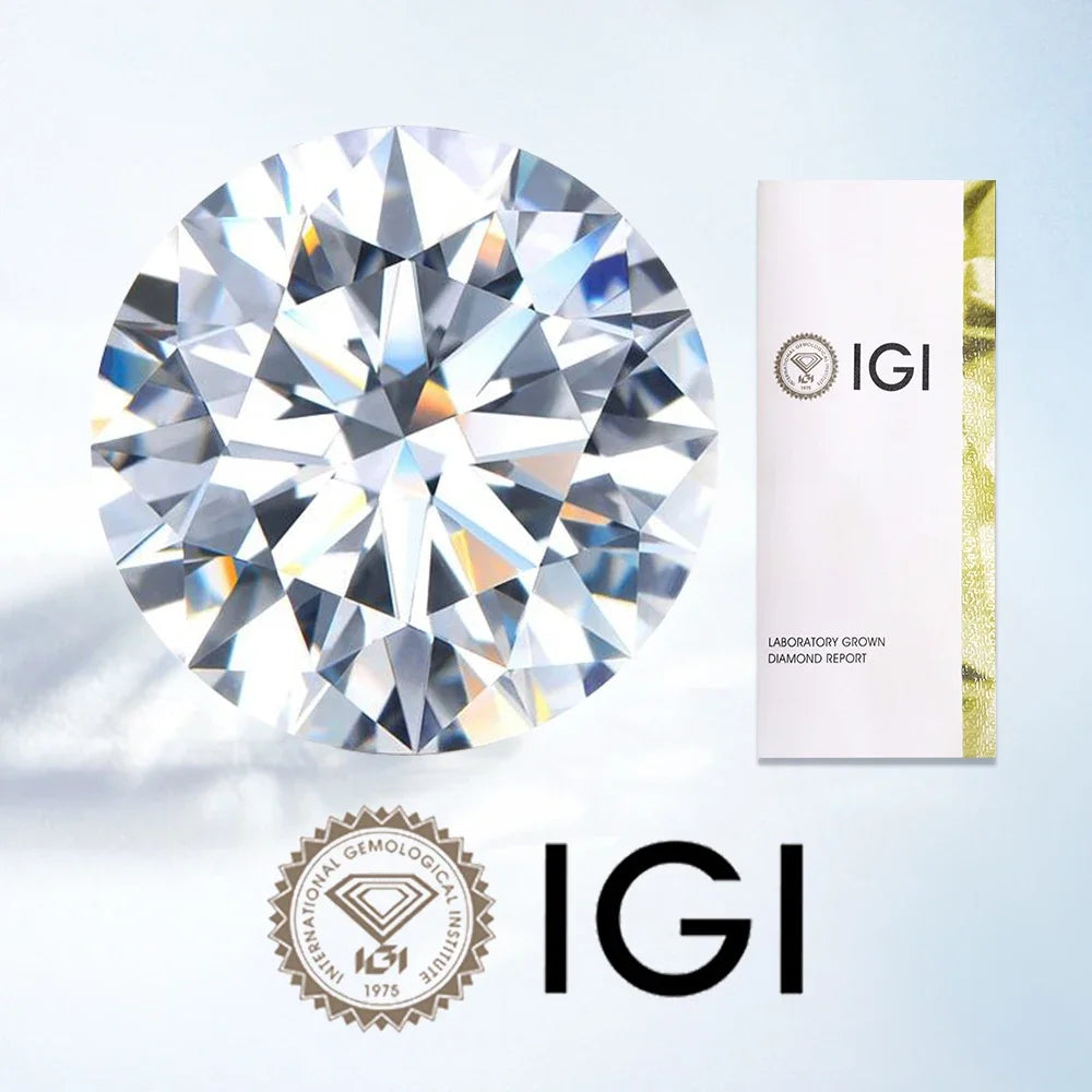 0.3ct 0.5ct 0.8ct 1ct 1.5ct 2ct 3ct Round Lab Grown Diamonds With IGI GIA Certificate CVD HPHT Laboratory Diamond Wholesales