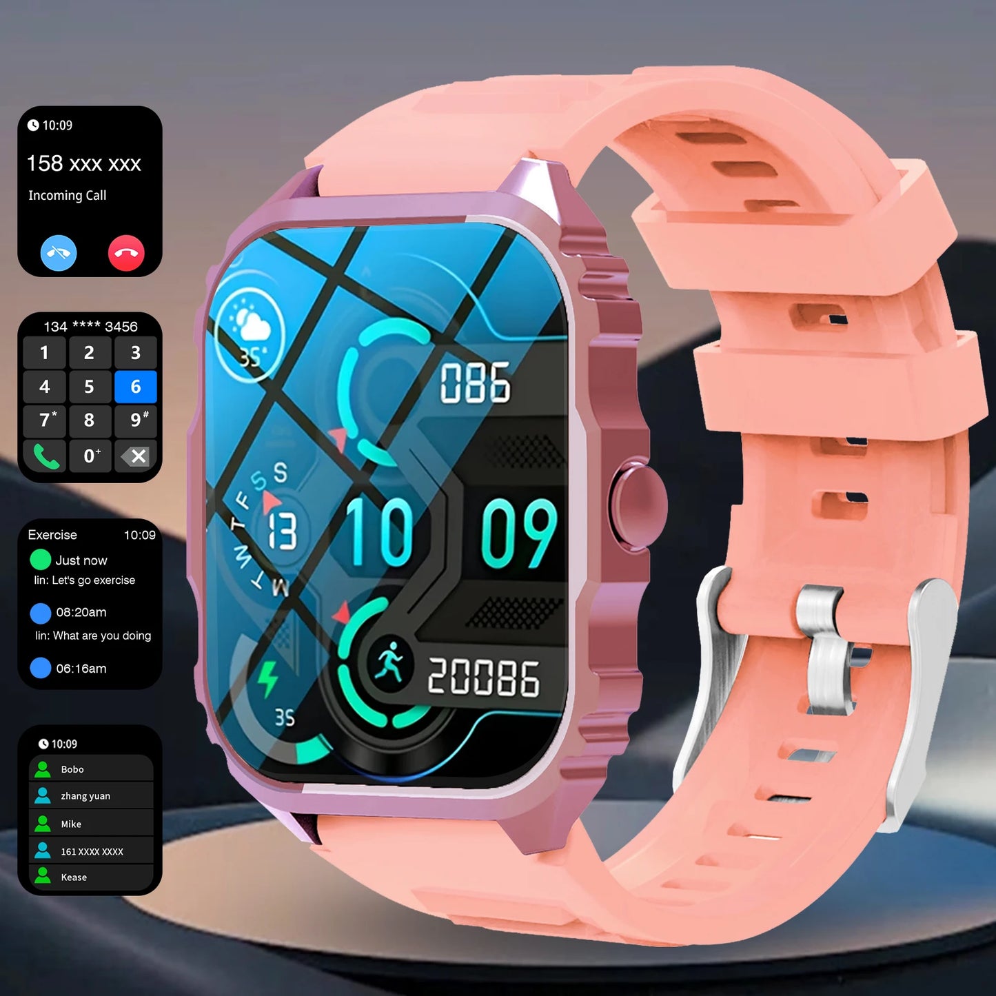 Smart Watch Men Women Wristwatches Smart Watch Message Fitness Monitor Bracelet Birthday Gift Electronic Clock for Android IOS