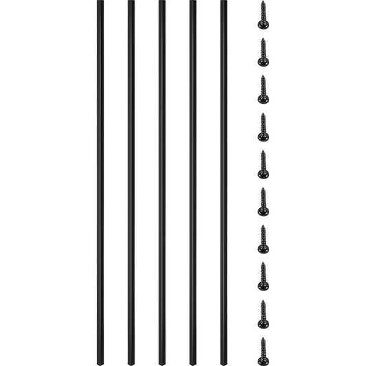 SucceBuy Deck Balusters Metal Deck Spindles 16/10/26/51 Pack 44 /32.25 inch Iron Stair Railing Building & Hardware Home & Garden