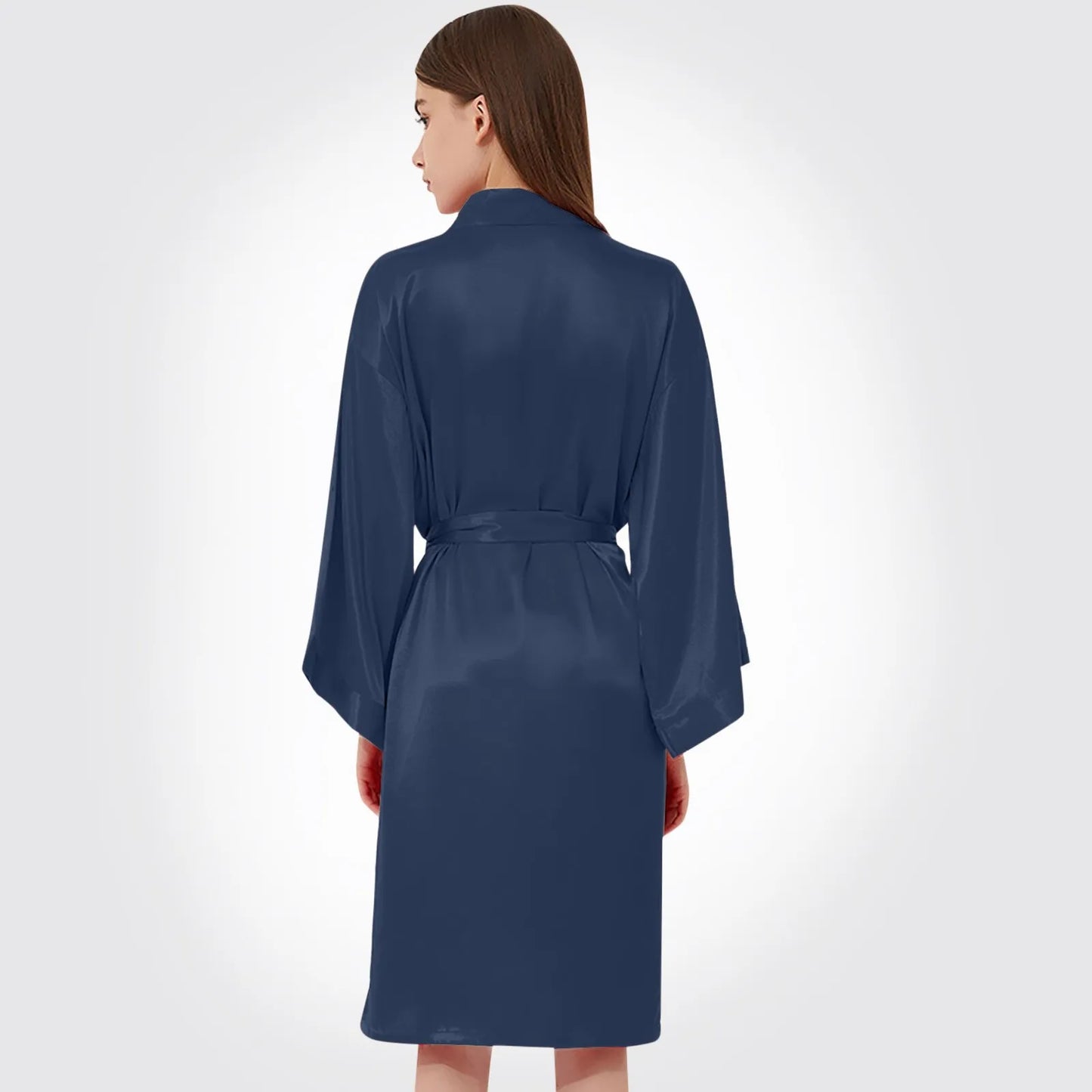 Women's Elegant Bridesmaid Bathrobe Wedding Party Team Bride Robe Letters Kimono Soft Satin Pyjamas Robe For Women пижама