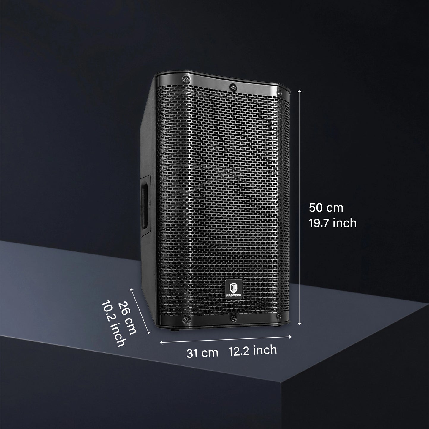 PRORECK DELTA 10 1800W Bluetooth PA Speaker System with 4-Channel Powered Mixer 10-Inch Passive for DJ Bands Karaoke Live Events