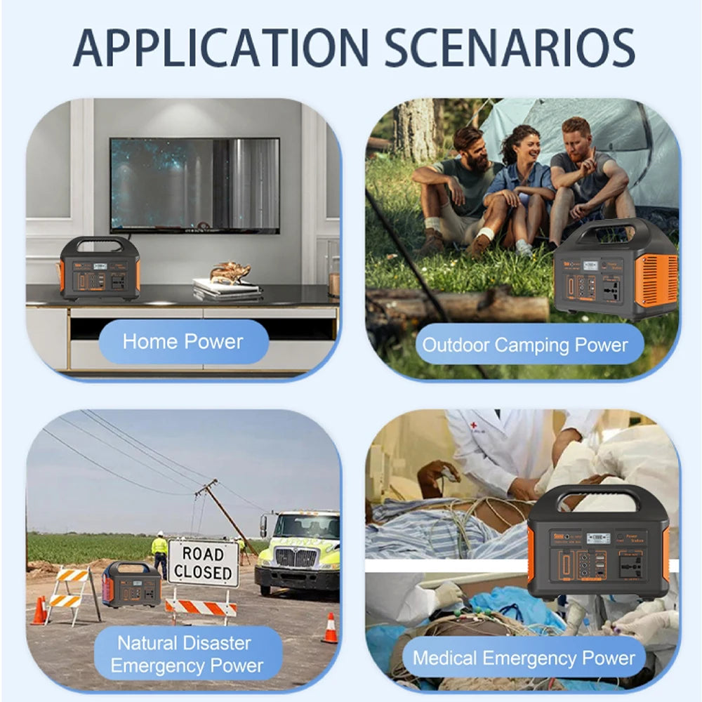 GaiaRay 300W 500W 460Wh Portable Power Station Solar Generator AC 110V Emergency Power Plant Camping Power Bank for Travel Home