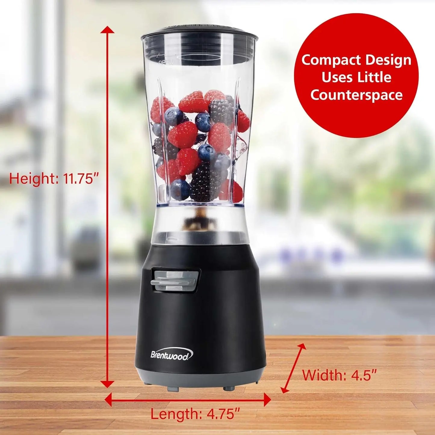 GEOJUG JB-191BK 180-Watt 14-Oz. Personal Blender (Black/Gray)