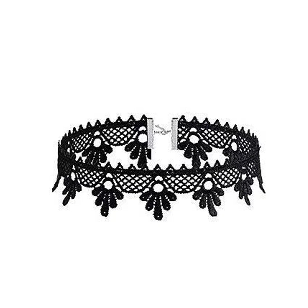 Lady Chokers Leaf Tassel Women Neck Jewelry Accessory Girl Lace Gothic Vintage Sexy Fashion Velvet Rose Beads Flower Necklace
