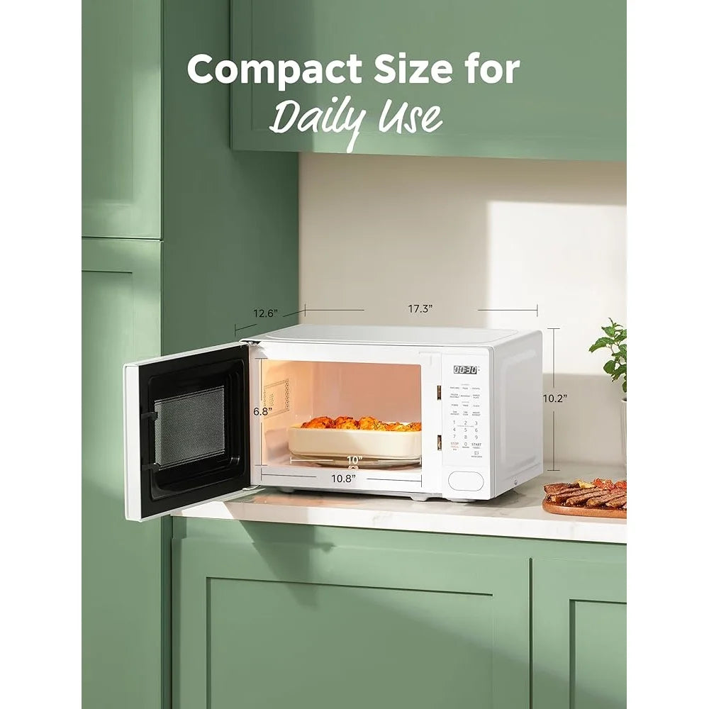 XMSJ Retro Microwave 700W Countertop With Multi Stage Cooking