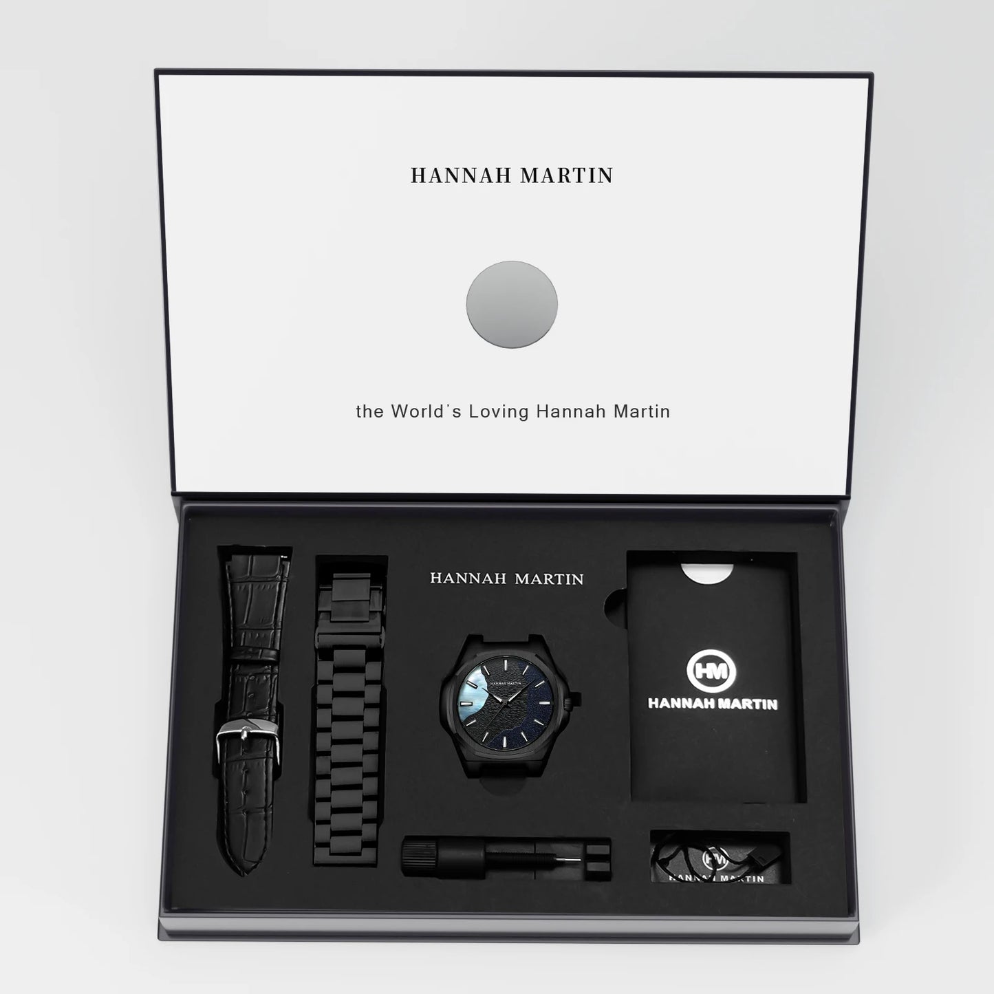 Men Watches Quartz Movement 40mm Stainless Steel Black Clock UltraThin Japanese Quartz Movement Gift 1Set Men Watch Reloj Hombre