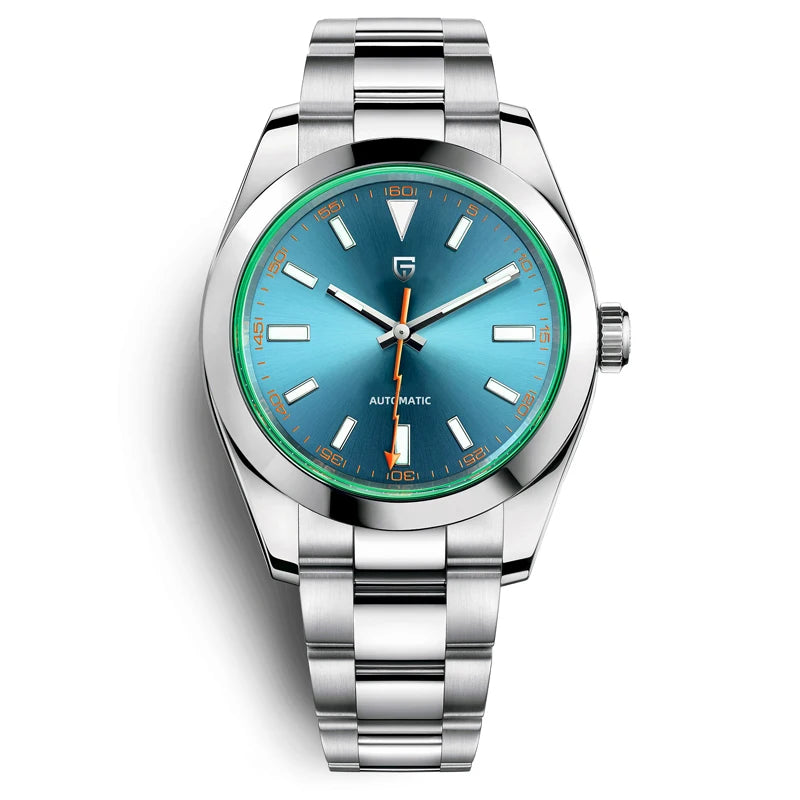 PAGANI DESIGN 2025 New Green Glass Men's Mechanical Watches Automatic Watch Men AR Sapphire crystal Stainless steel Wristwatch