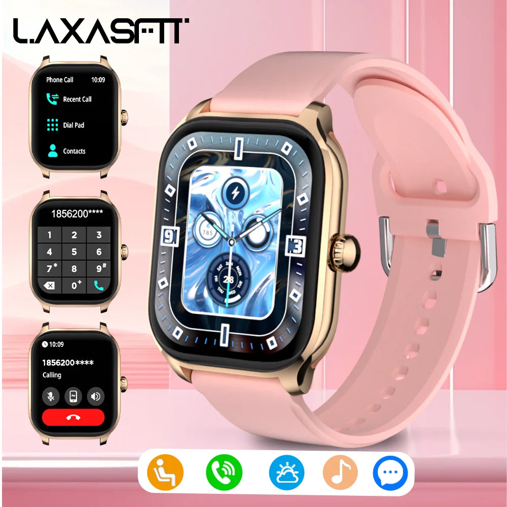LAXASFIT2025 New Fashion Smart Watch 2.01 inch HD Women Sports Fitness Watch Health Monitoring Men Smart Watch Ladies Bracelet