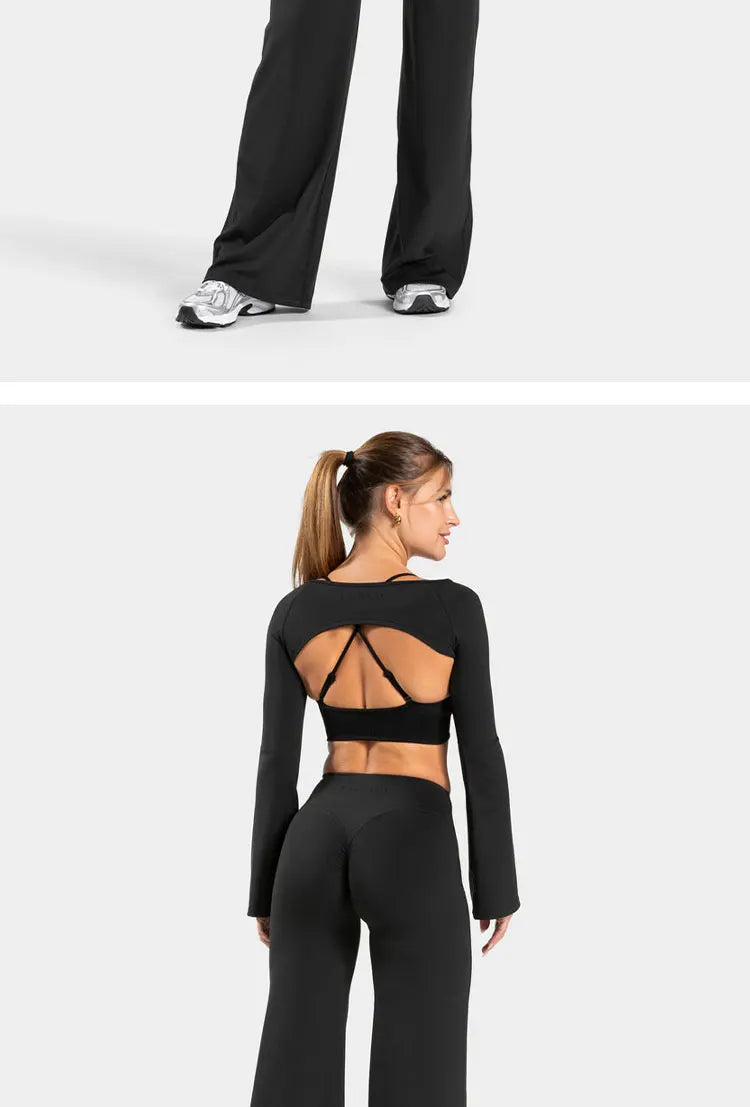 Charming Pro Scrunch Straight Leg Pants Butt Lifting Wide Leg Sweatpants Fitness Jogging Yoga Gym Push Up Women Baggy Leggings