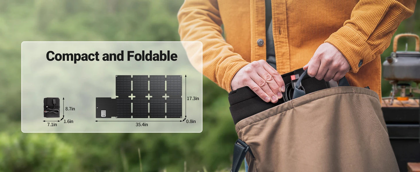 EBL 300W Portable Power Station with 40W Solar Panel, AC/60W USB-C Fast Charging, 238Wh LiFePO4 Solar Generator for Camping Home