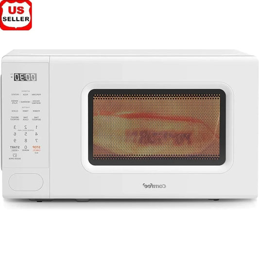 XMSJ Retro Microwave 700W Countertop With Multi Stage Cooking
