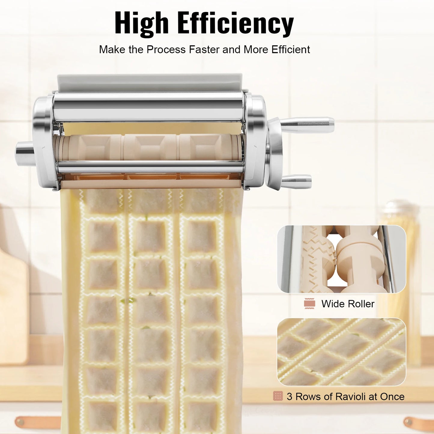Ravioli Maker Attachment,Multipurpose Manual Ravioli Maker,Stainless Steel Dumpling Maker Attachment,for Home & Restaurant