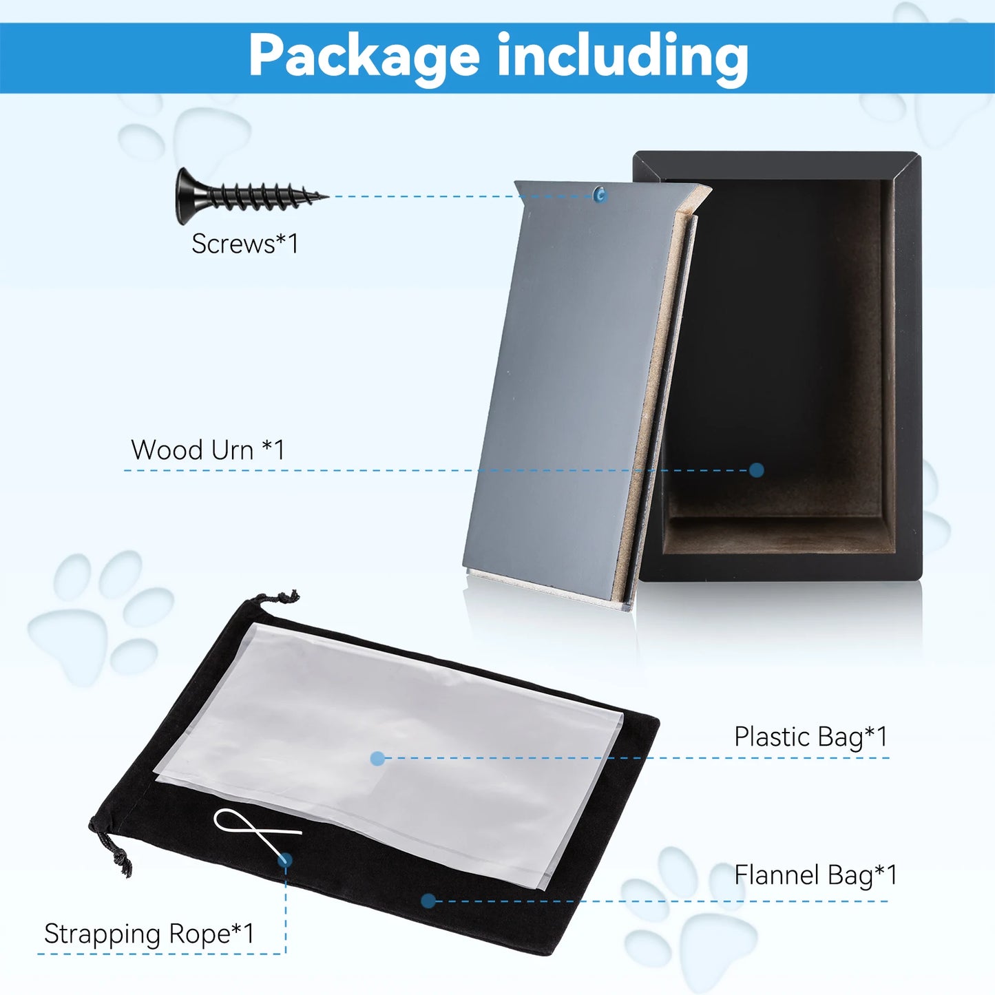 Pet Cremation Urns,Dog Urn for Ashes, Pet urns Ash Box for Dogs, Wood Keepsake Memorial Urns