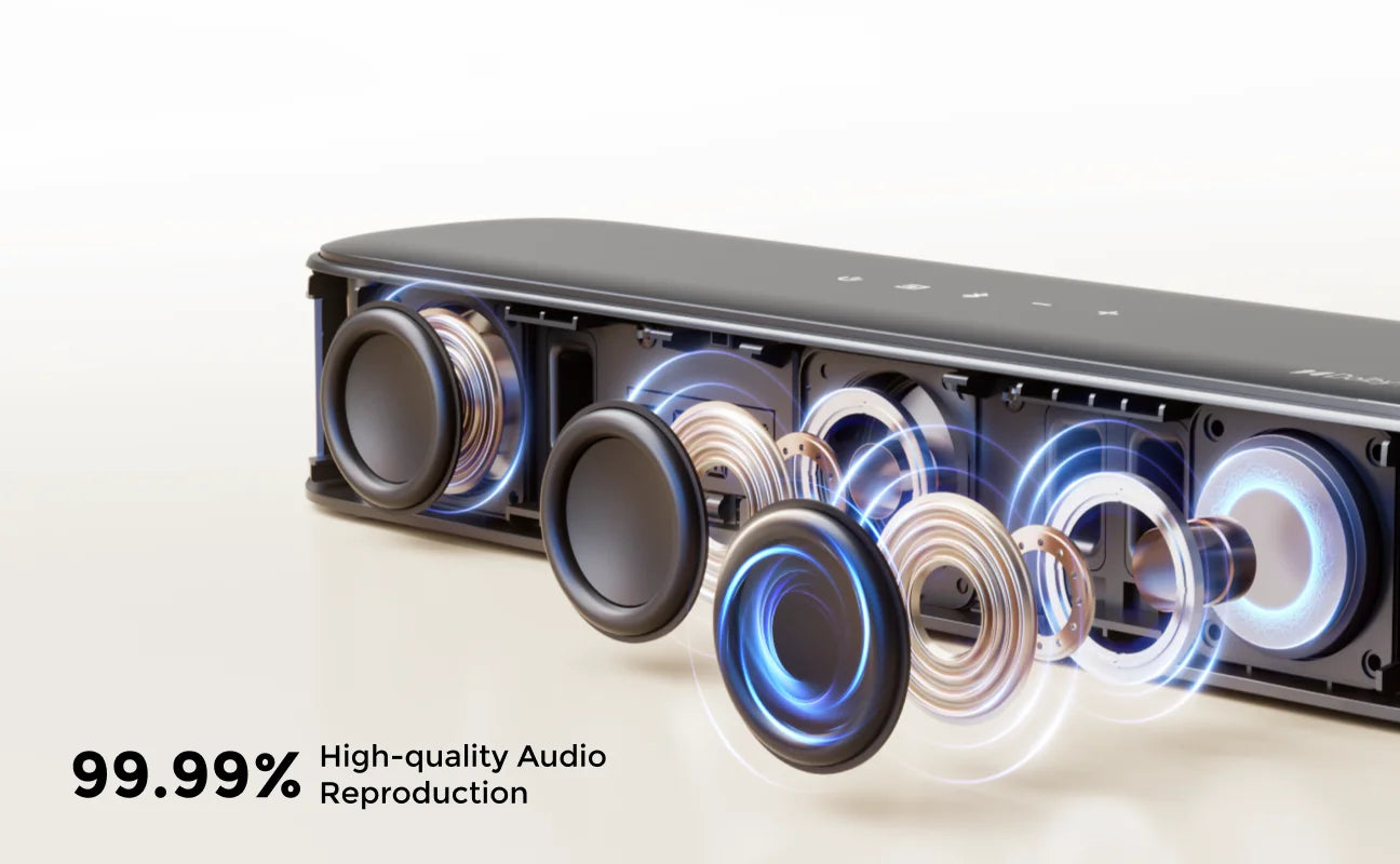 ULTIMEA 350W 7.1 Soundbar for TV with Dolby Atmos,Home Theater Technology Bluetooth Speakers with Subwoofer&4 Surround Speakers