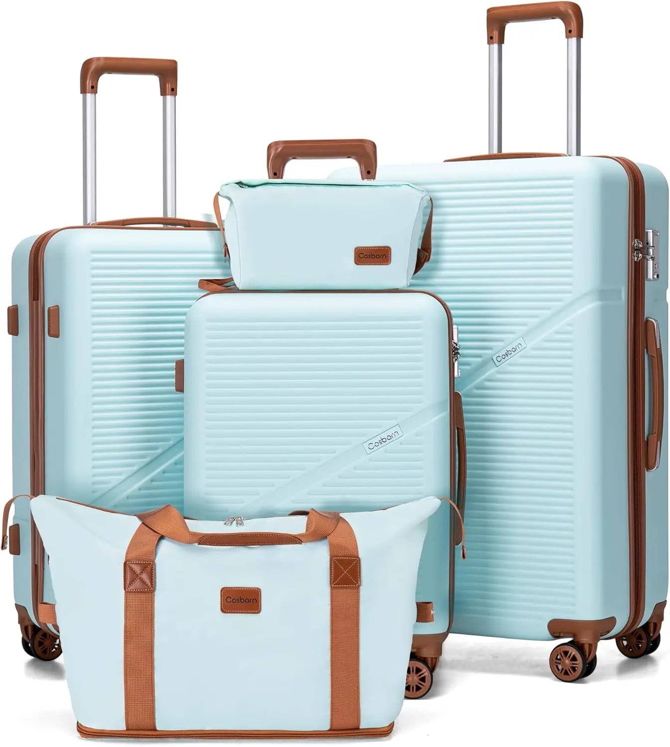 Luggage Sets 5 Piece Suitcases with Wheels, Suitcase Set ABS Hard Case Luggage with TSA Lock Spinner Wheels Durable Travel