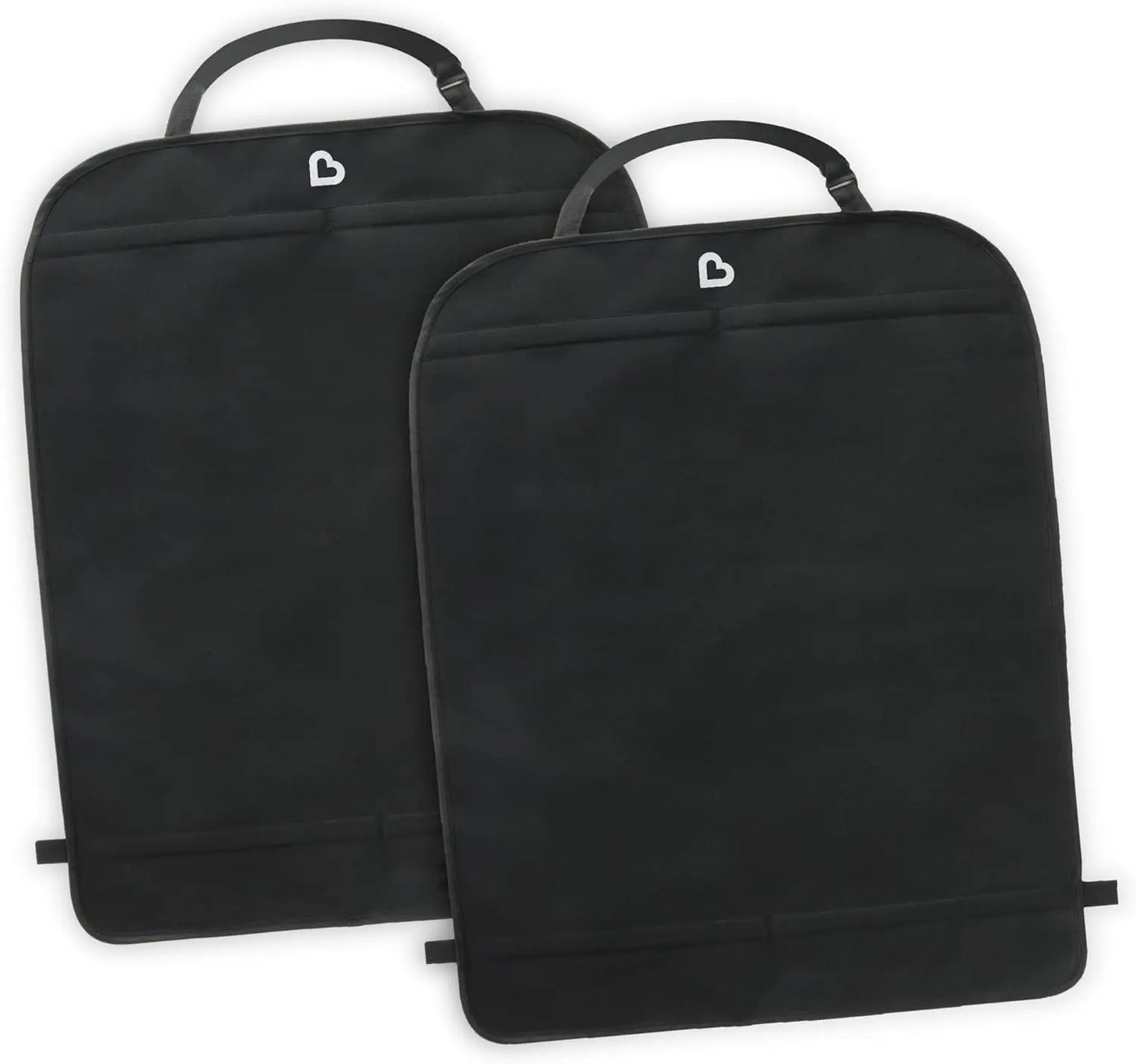 Deluxe Car Seat Protector for Kids, 2-Pack Black Kick Mats Back Seat Cover