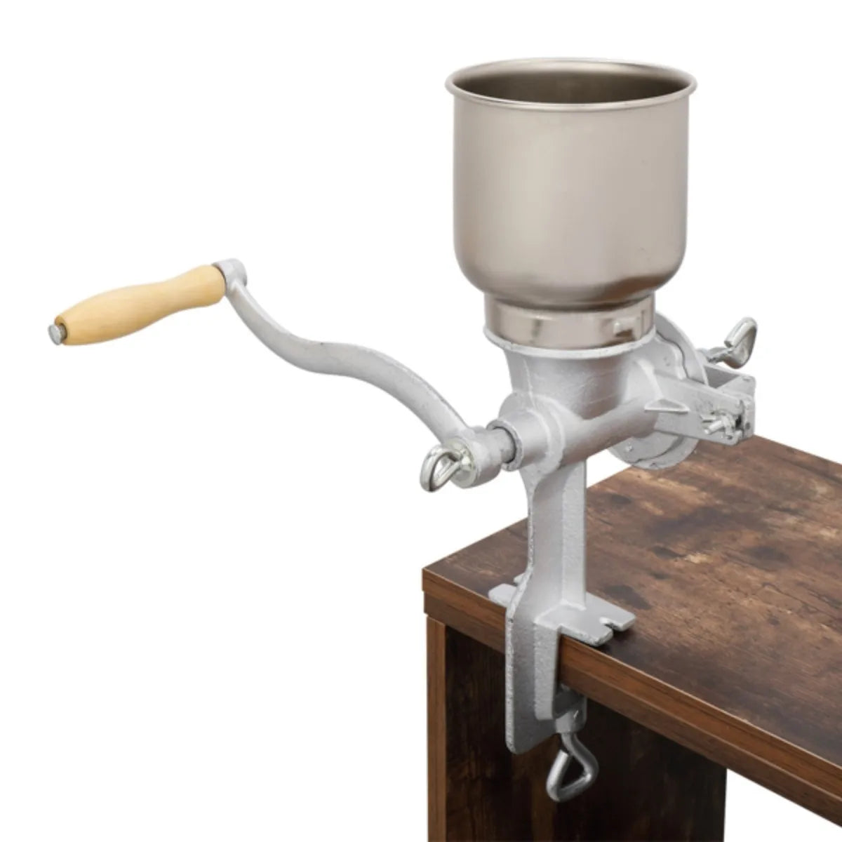 Manual Grain Grinder Aluminum Alloy Corn Peanut coffee bean Machine Mill with Hand Crank Table Clamp Design for Home