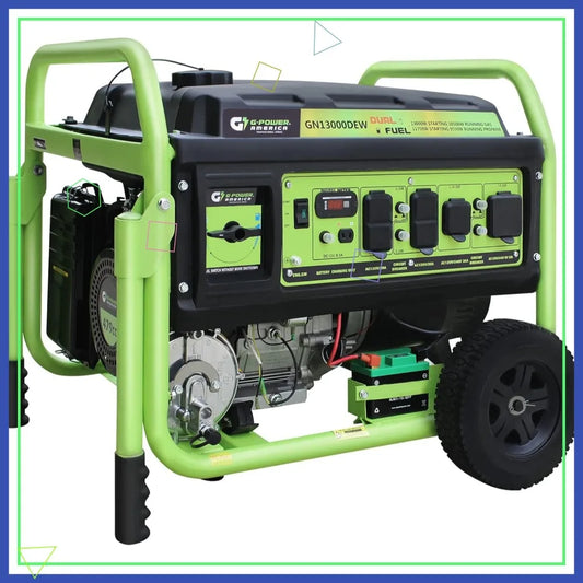 13000W Dual Fuel Portable Generator, Gas/Propane, Electric Start, Home Backup & RV Ready