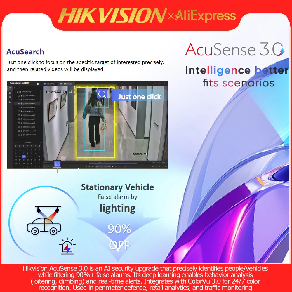 Hikvision 8MP 4K Smart IP Camera DS-2CD2387G3-LIS2UY