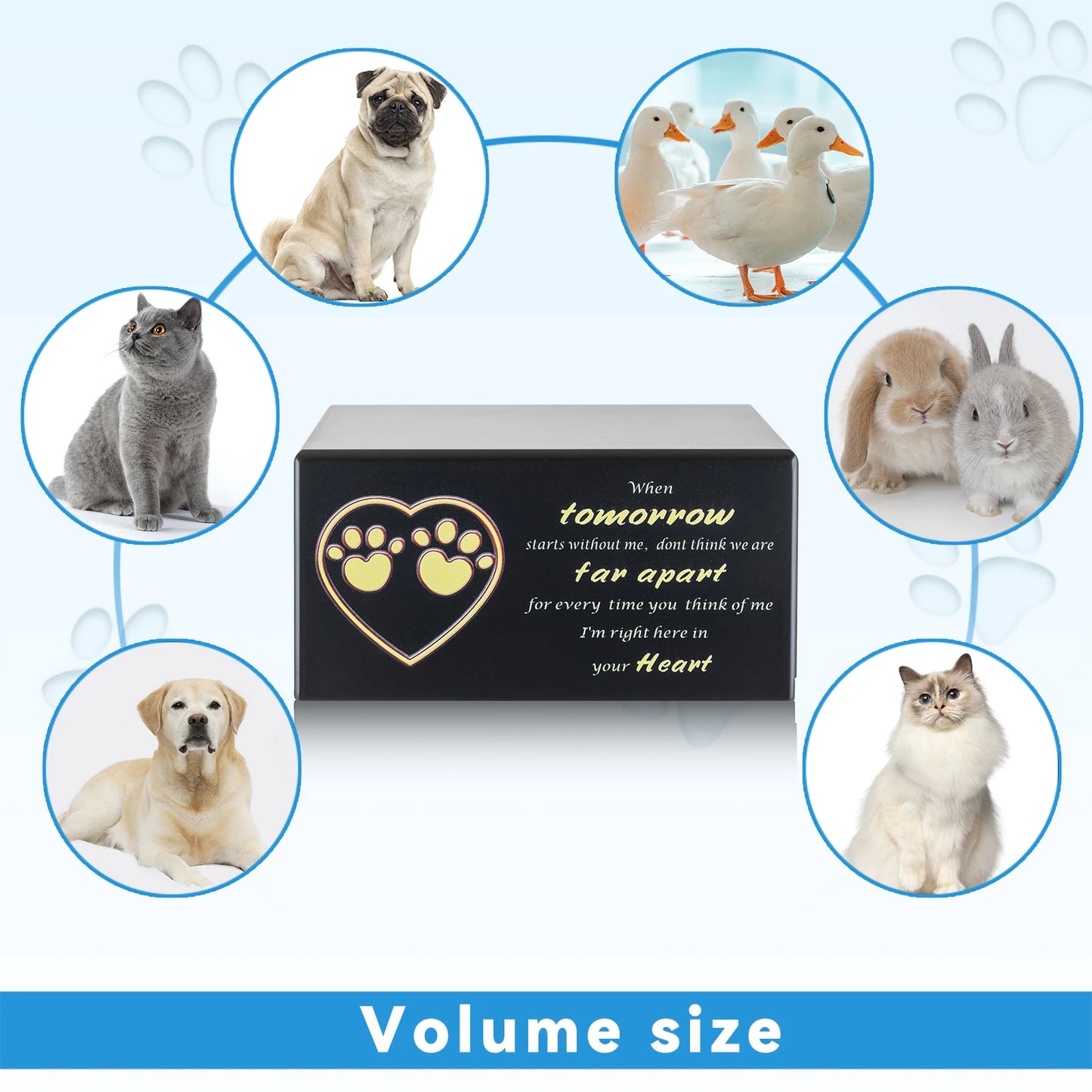 Pet Cremation Urns,Dog Urn for Ashes, Pet urns Ash Box for Dogs, Wood Keepsake Memorial Urns