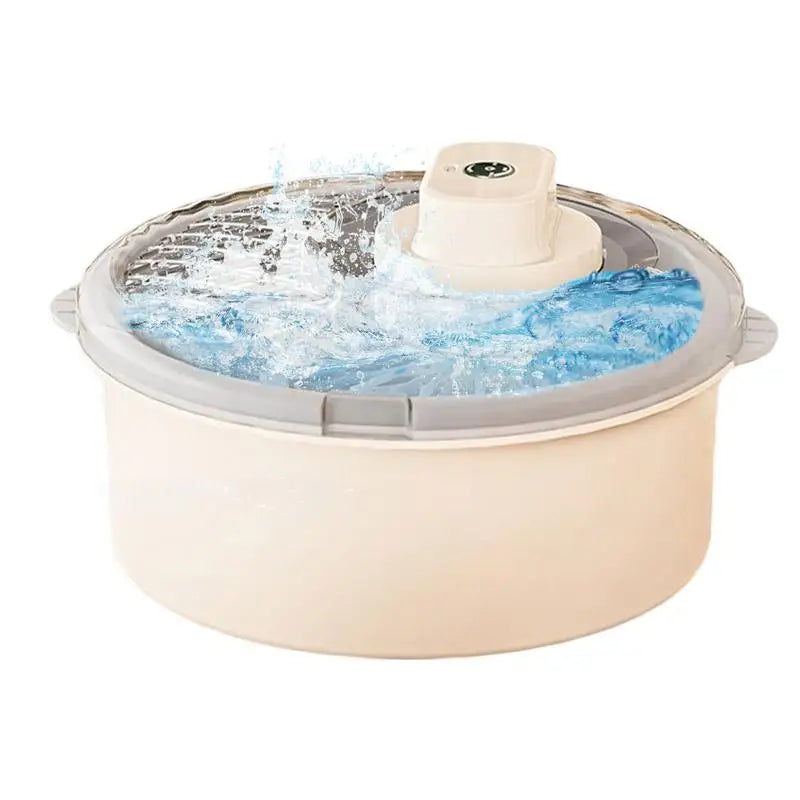 Fruit Veggie Bowl Electric Cleaning Dryer Fruit Vegetable Dry and Wet Separation Draining Salad Spinner Vegetable Washer Spinner
