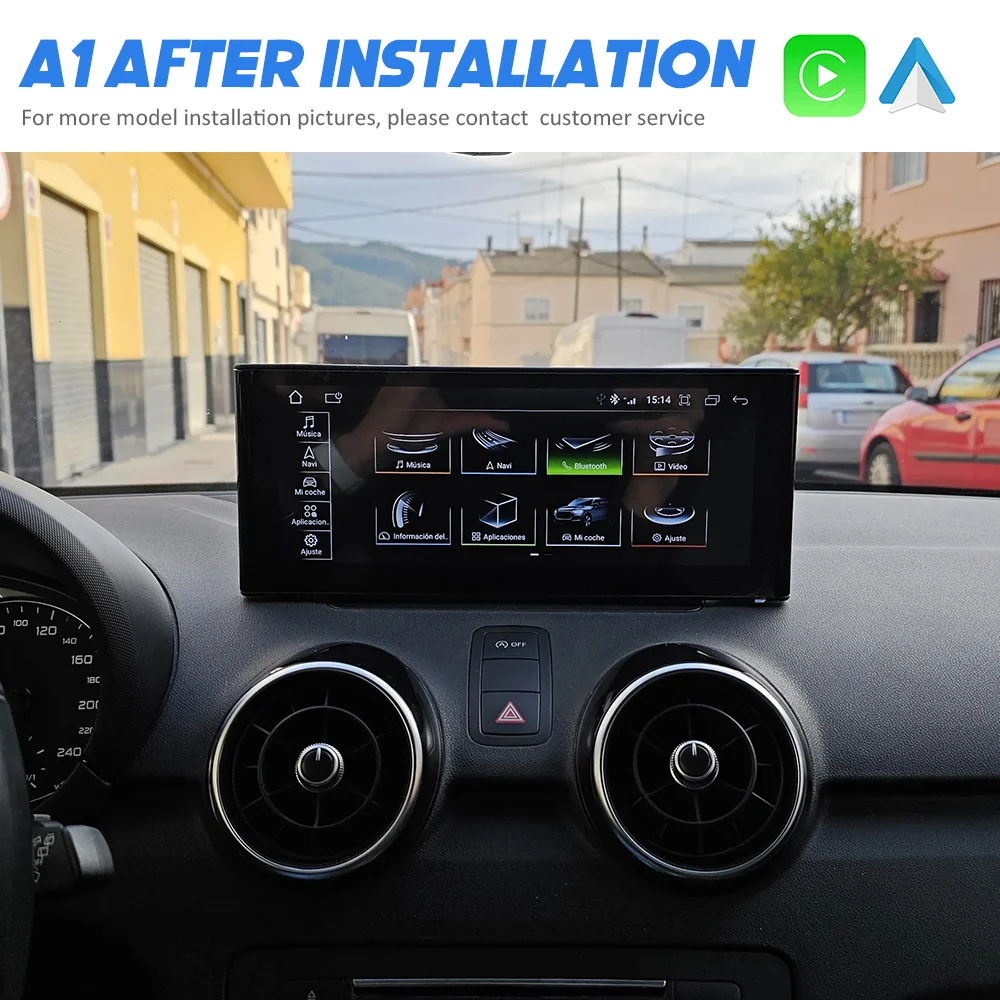 Android 14 Auto Radio CarPlay For Audi A1 Q2 2010-2023 GPS Car Multimedia Player Navi Stereo DSP WIFI SIM BT IPS Touch Screen