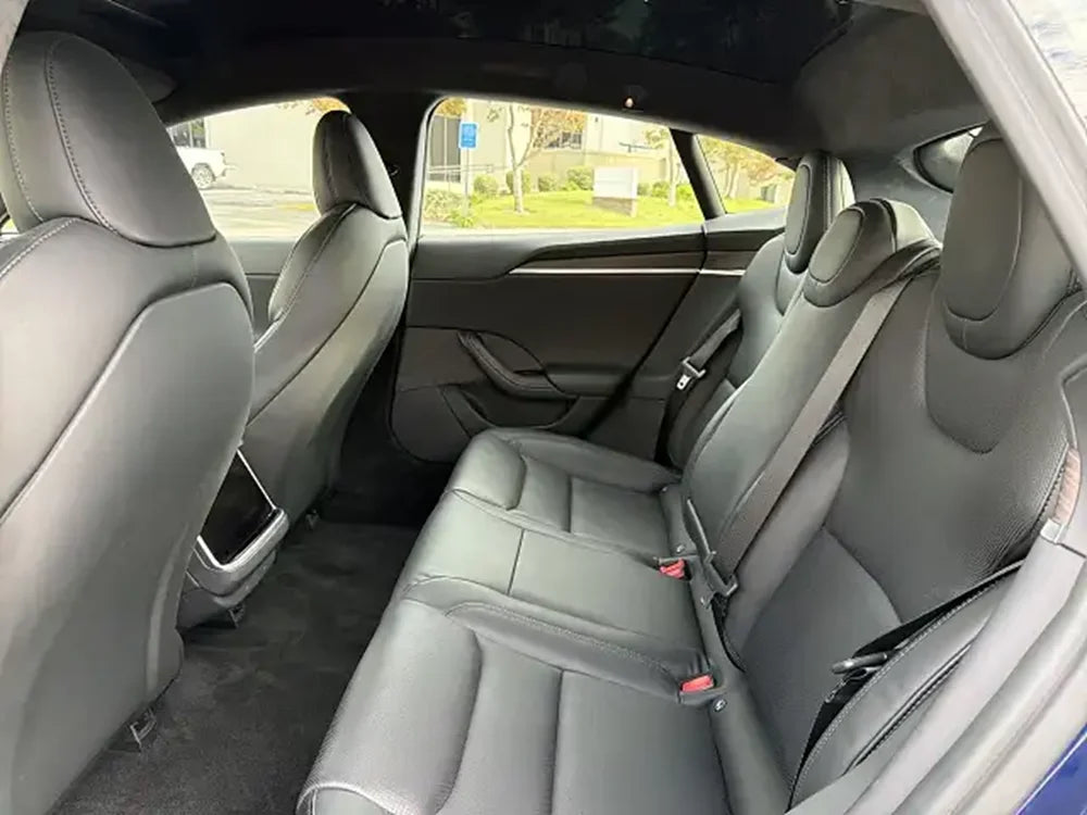 For Tesla Model S 2021 2022 2023 2024 2025 Vegan Nappa Leather Custom Car Seat Covers Full Set Interior Protector Accessories