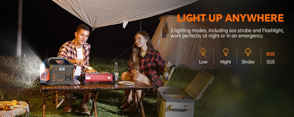 GaiaRay 300W 500W 460Wh Portable Power Station Solar Generator AC 110V Emergency Power Plant Camping Power Bank for Travel Home