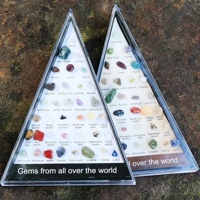 36pcs Gemstone Quartz Crystal Chakra Healing Stones And Crystals Set Hexagon Rose Quartz Gems For Medication Bedroom Decor