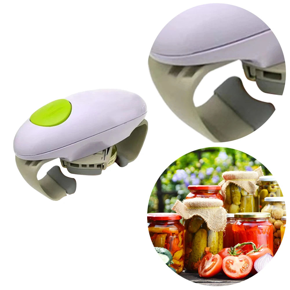 Electric Can Bottle Lid Opener One-Button Automatic Bottle Cap Opener Handheld Jar Can Tin Opener Restaurant Kitchen Bar Tools
