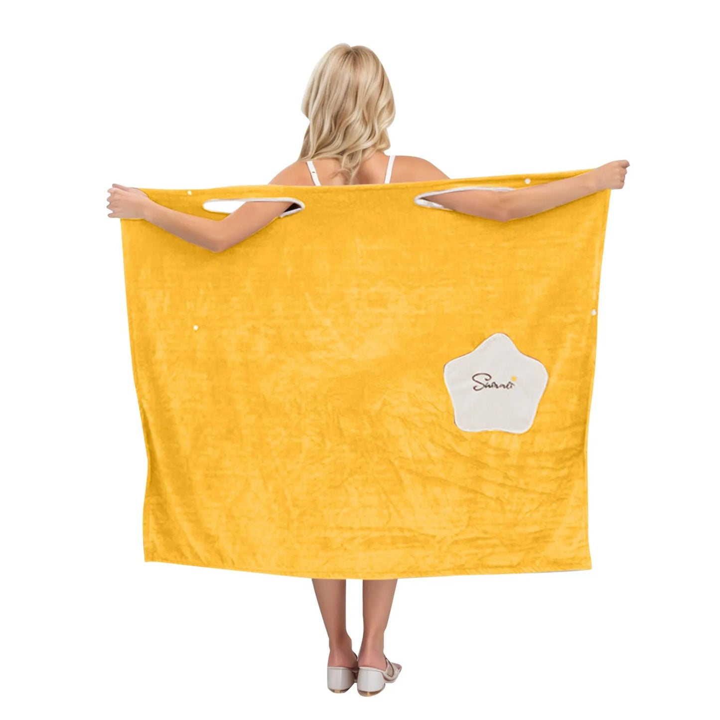 Coral Bath Bathrobe Women's Soft Absorbent Thickened With Edging Adult Women Chest Wrapped Wearable Bath Towel Versatile Robe