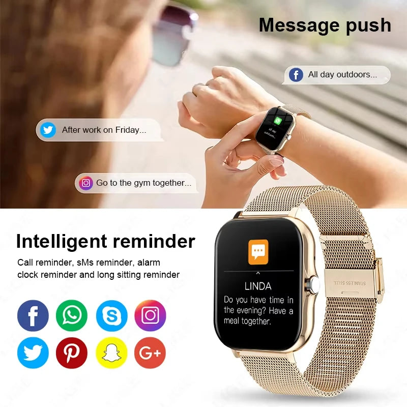 LAXASFIT Smart Watch 1.83-inch Color Display Bluetooth Calling Heart Rate Monitoring Men Women Smartwatch For Android iOS