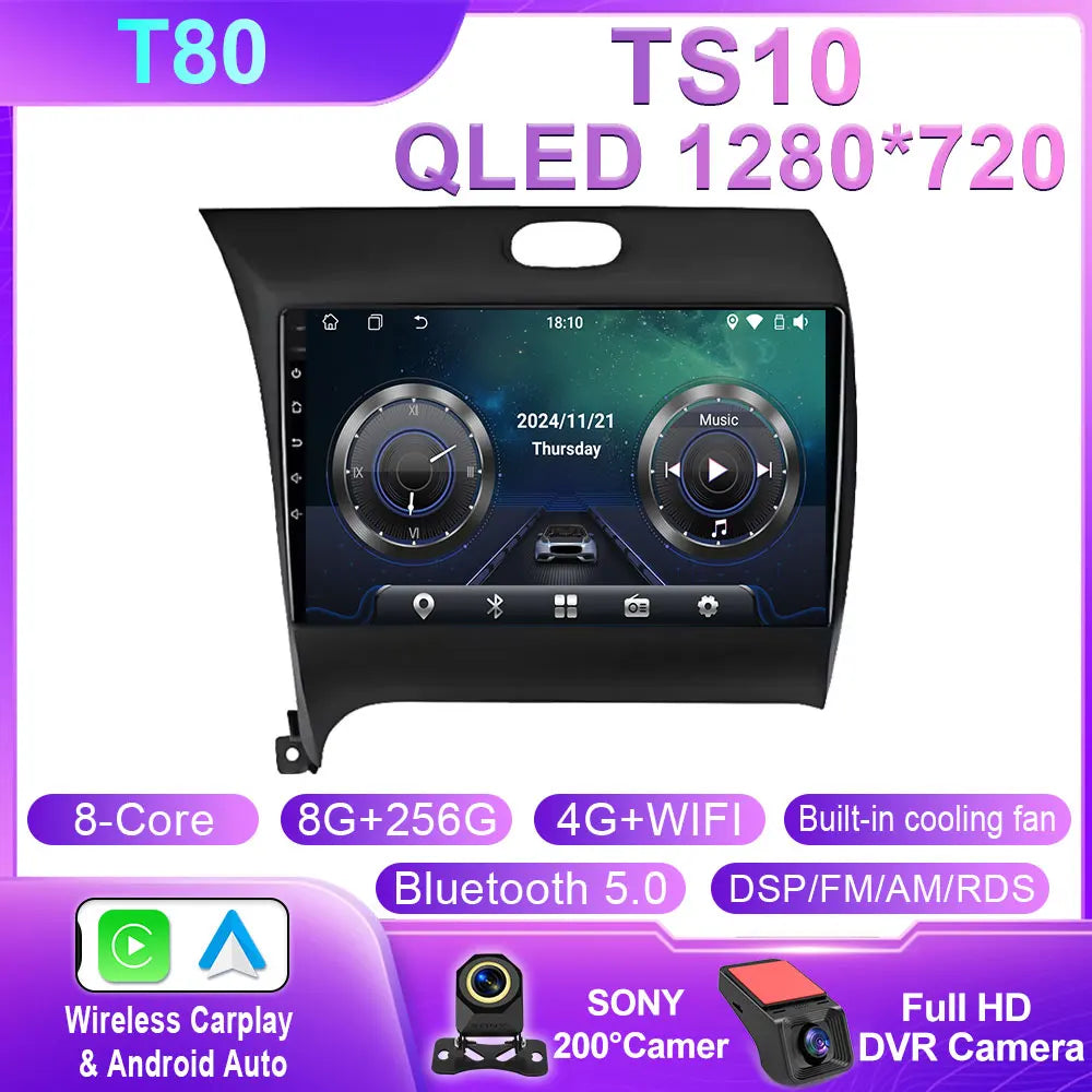 Android 14 For Kia Cerato 3 K3 Forte 2013 2014 2015 2016 2017 2018 Car Auto Radio Multimedia Player Navigation GPS NO 2din DVD